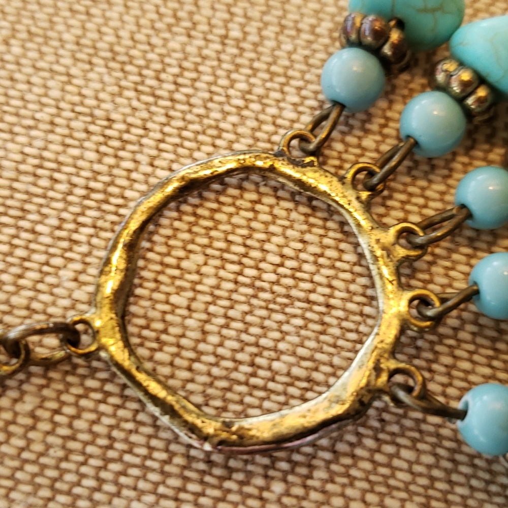 Turquoise dangle earrings - Picture 5 of 5